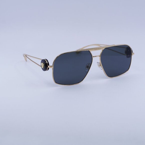🕶️ New Versace VE2269 100287 Sunglasses - Gold Frame, Grey Lenses - Picture 2 of 10